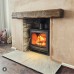 BURNT GREY -  Ecosy+ Panoramic Defra Approved 5kw Eco Design Ready  - Slimline  Woodburning Stove - 5 Year Guarantee 