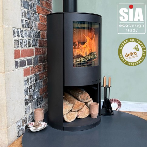 CYLINDRICAL - Ecosy+ Infinity V  - Defra Approved - 5kw - Eco Design Approved - Multi-Fuel  Stove