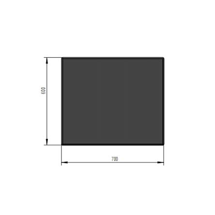 Universal Woodburning Stove Stand/Bench 700w x 600d x 300h diagram