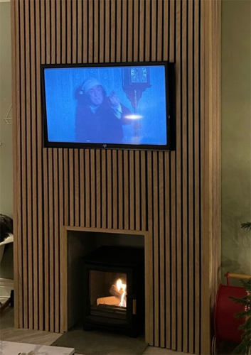 Can I hang a TV directly over the fire? Customer image from Bruce - Bioethanol stoves FAQ