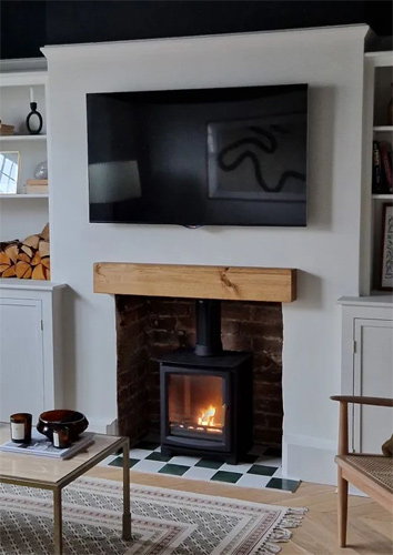 Can I hang a TV directly over the fire? Customer image from Lottyshome - Bioethanol stoves FAQ